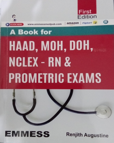 A Book For HAAD,MOH,DOH,NCLEX-RN& PROMETRIC EXAMS 