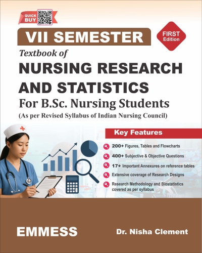 Textbook of Nursing Research & Statistics For B.Sc. Nursing Students (VII Semester)