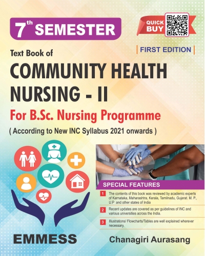 Textbook of Community Health Nursing - II For B.Sc. Nursing  7th Semester Programme  [According to New INC Syllabus 2021 onwards]