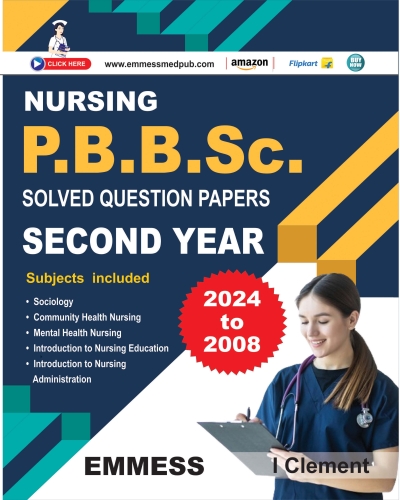 Nursing PBBSc solved question paper second year