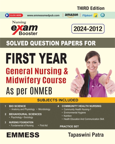 Solved question paper for first year GNM